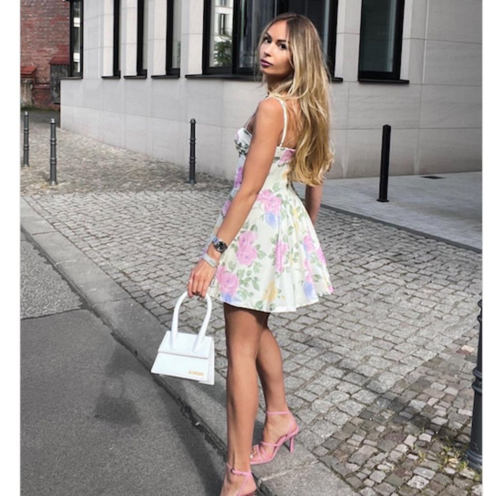 BLOGGER'S FAVE! Zara Corset Style Floral Mini Dress NWT - Picture 16 of 16